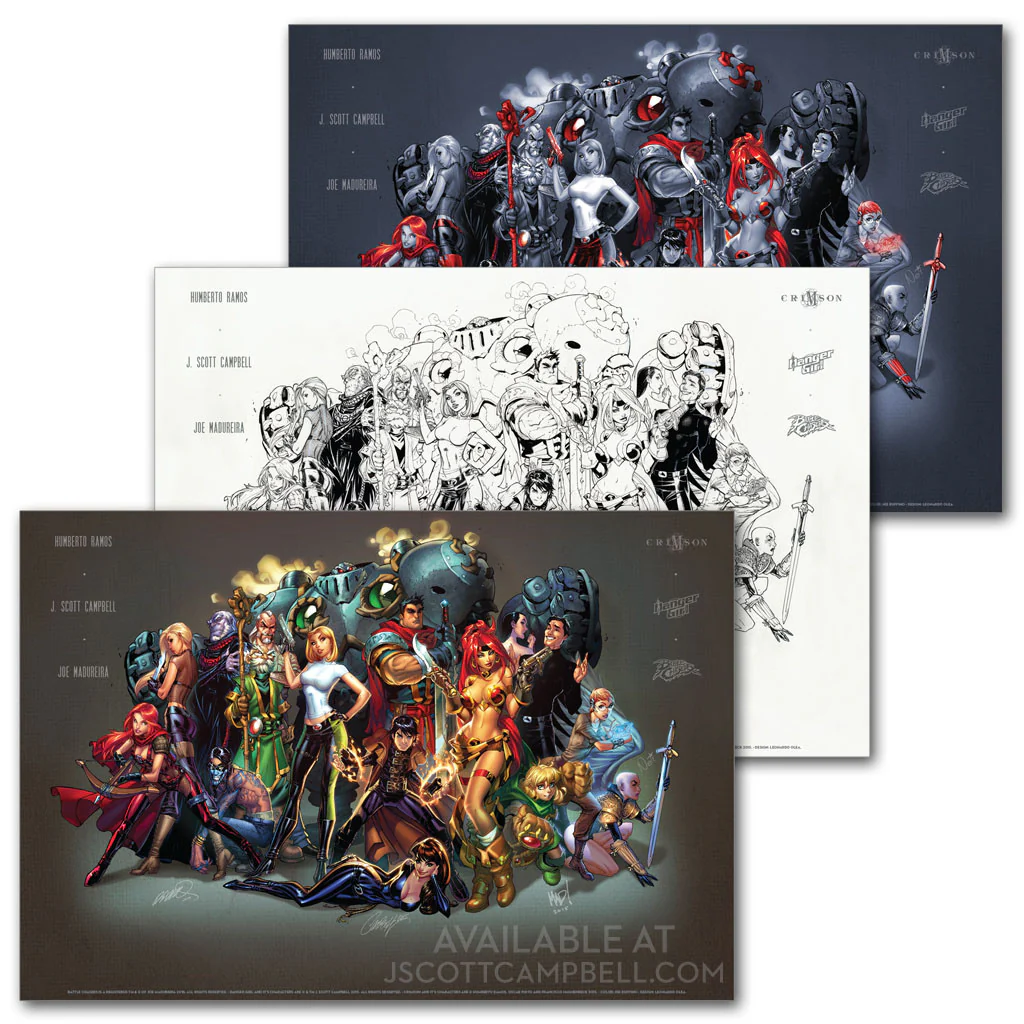 Cliffhanger Reunion Limited Edition Print: J. Scott Campbell, Joe Madureira, Humberto Ramos - Image 4