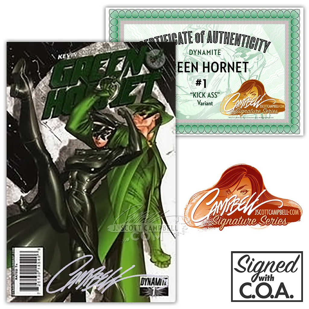 Green Hornet #1 EXCLUSIVE J. Scott Campbell (2010) - Image 3