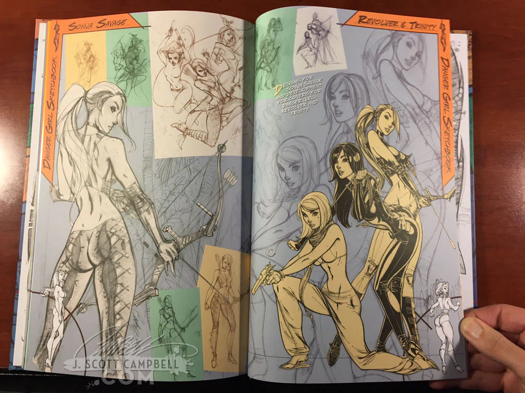 J. Scott Campbell Danger Girl Sketchbook: Expanded Edition Hardcover 2017 - Image 3