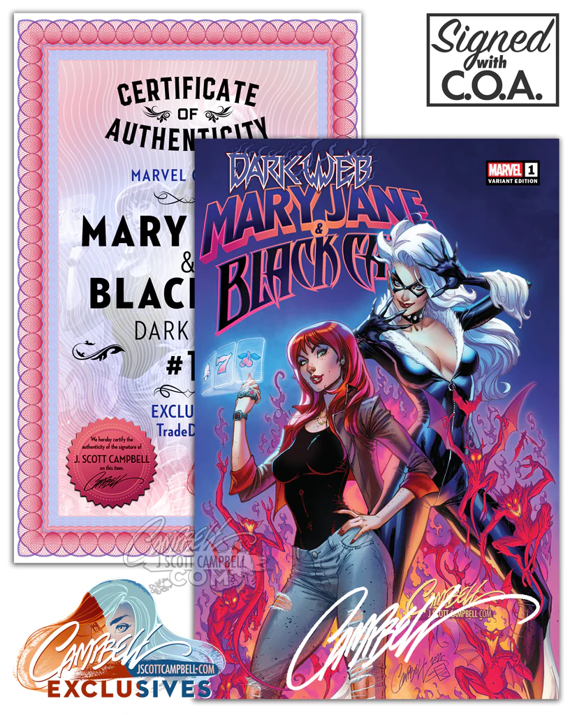 Mary Jane and Black Cat #1 "Dark Web" JSC Artist EXCLUSIVE (2022) - Image 3